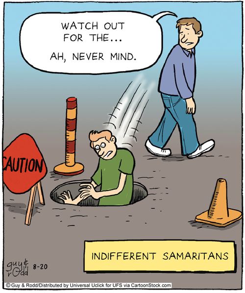 'Watch out for the... Ah, never mind.'