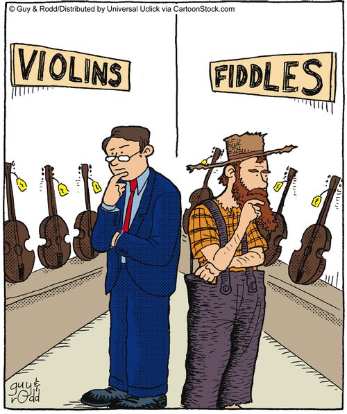The Difference Between Violinists and Fiddlers.