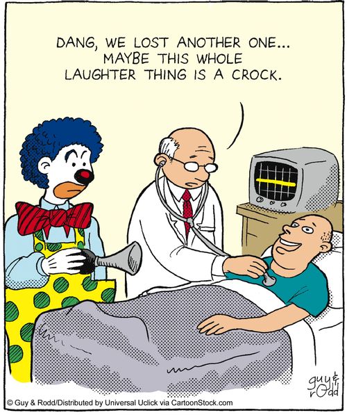 'Dang, we lost another one...maybe this whole laughter thing is a crock.'
