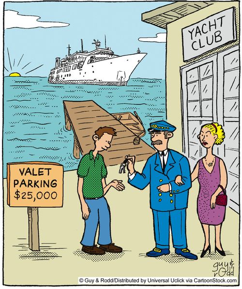 Yacht Club: Valet Parking $25,000.