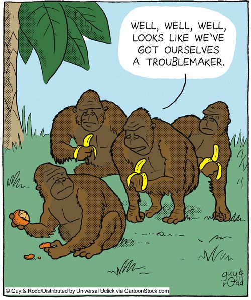 'Well, well, well, looks like we've got ourselves a troublemaker.'