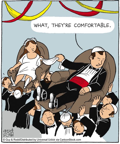 'What, They're comfortable.'