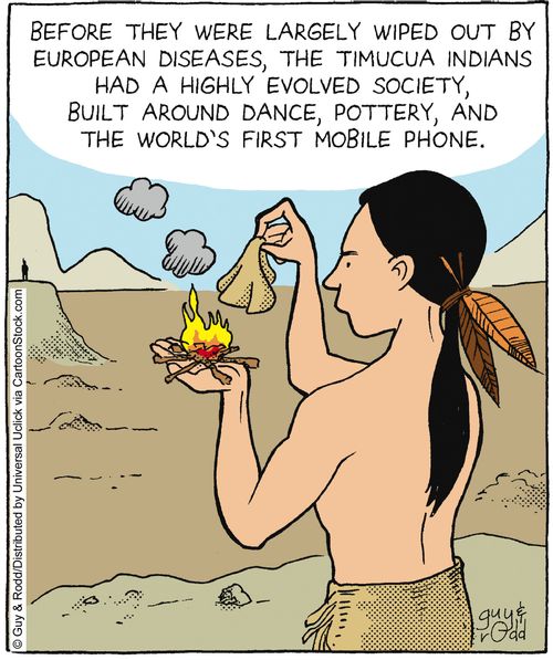 Before they were largely wiped out by European diseases, the Timuca Indians had a highly evolved society, built around dance, poetry and the world's first mobile phone.