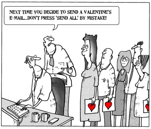 'The next time you decide to send a Valentine's email...don't press 'send all' by mistake.'