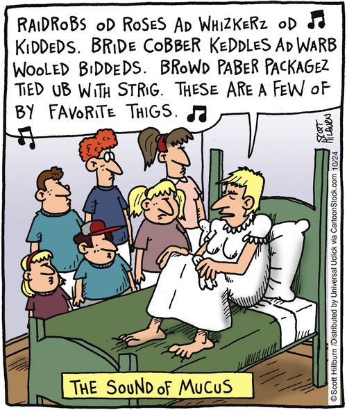 The sound of mucus.