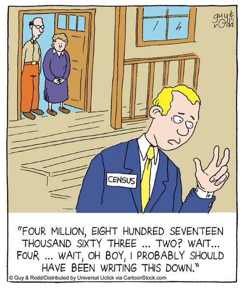 'Four million, eight hundred seventeen thousand sixty three... two? Wait... four... wait, oh boy, I probably should have been writing this down.'