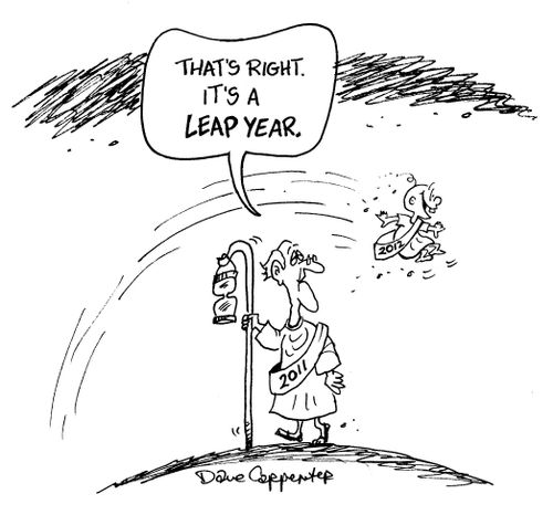 'That's right.  It's a leap year.'