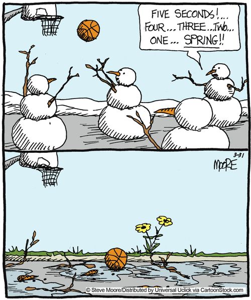 'Five seconds! ...Four ...Three ...Two ...One ...SPRING!!'