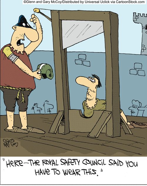 'Here - The Royal Safety Council said you have to wear this.'