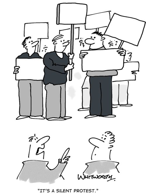 'It's a silent protest.'