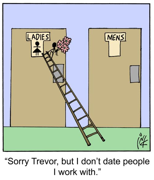 'Sorry Trevor, but I don't date people I work with.'