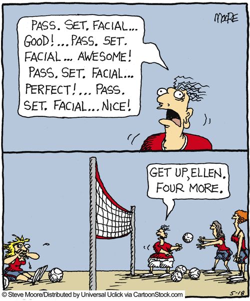 'Pass. Set. Facial...Good!...Pass. Set. Facial...awesome! Pass. Set. Facial...Perfect!...'