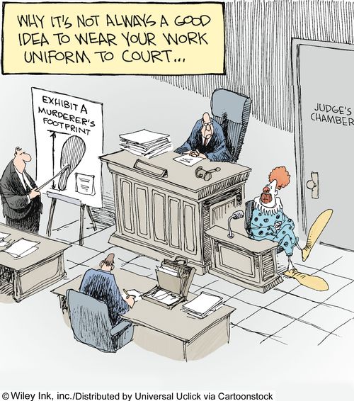 Why it's not always a good idea to wear your work uniform to court...