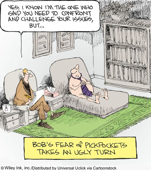 Bob's fear of pickpockets takes an ugly turn: 'Yes, I know I', the one who said you need to confront and challenge your issues, but...'