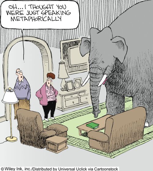 'Oh...I thought you were just speaking metaphorically.'