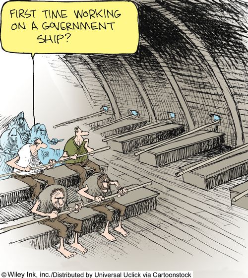'First time working on a government ship?'
