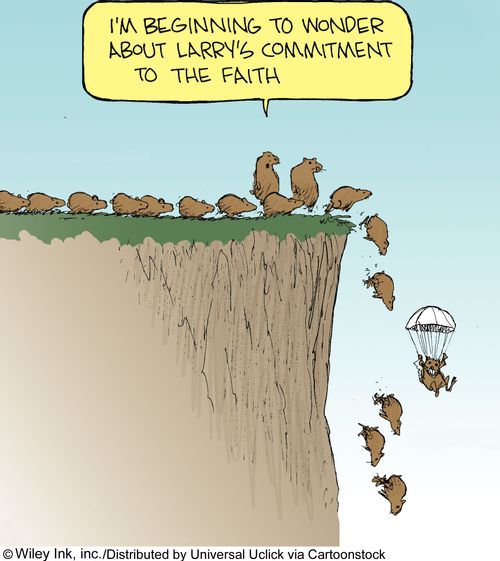 'I'm beginning to wonder about Larry's commitment to the faith.'