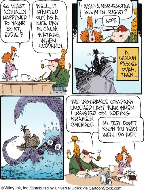 Captain Eddie's New Boat:'The insurance company laughed last year when I insisted on adding Kraken coverage.'