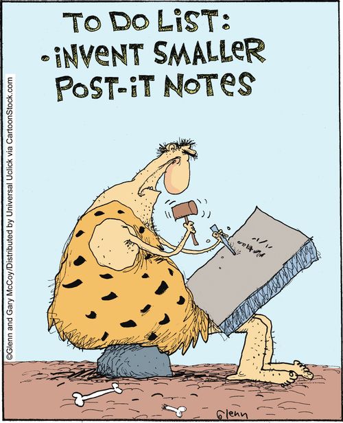 To Do List: Invent Smaller Post-It Notes.