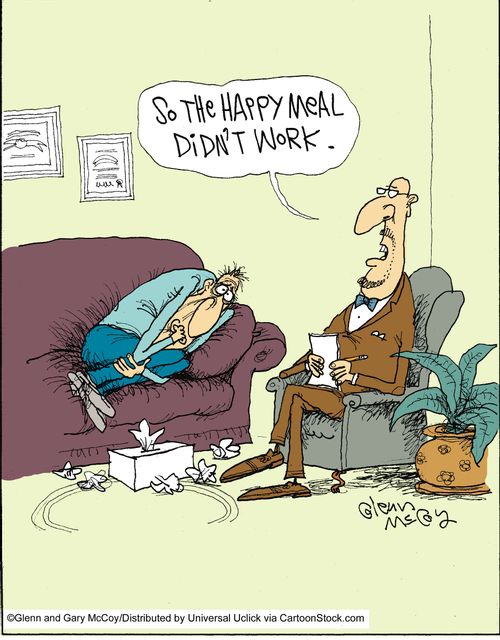 'So the happy meal didn't work.'