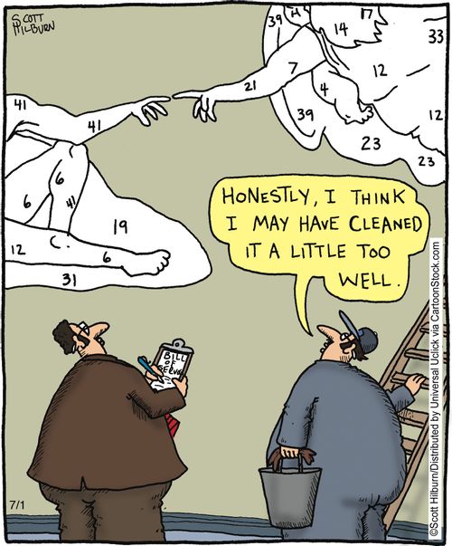 'Honestly, I think I may have cleaned it a little too well.'