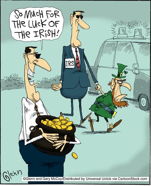 'So much for the luck of the Irish!'