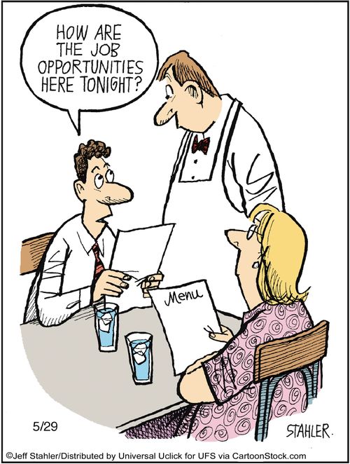 'How are the job opportunities here tonight?'