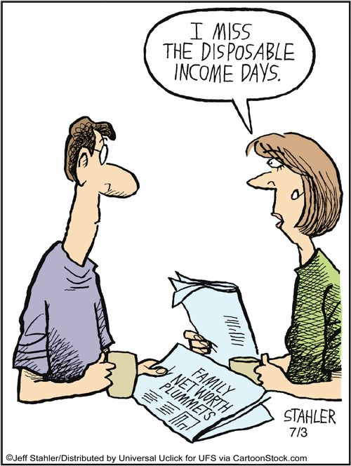 'I miss the disposable income days.'