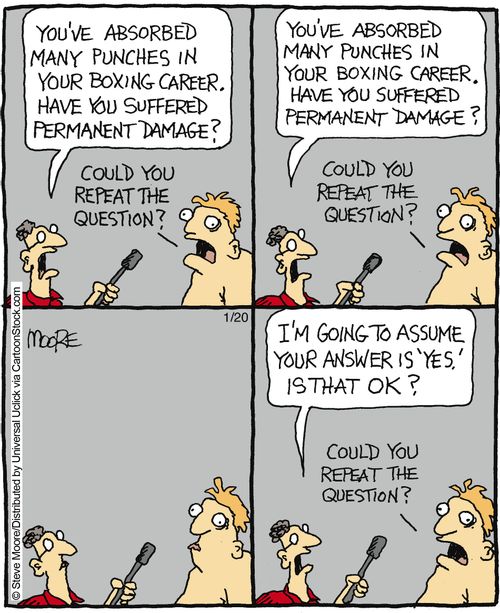 'Could you repeat the question?'