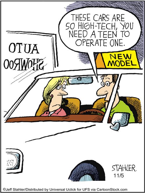 'These cars are so high-tech , you need a teen to operate one.'