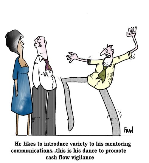 'He likes to introduce variety to his mentoring communications...'