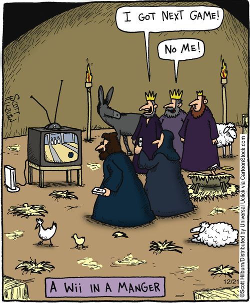 A Wii in a manger