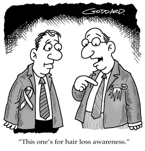 'This one's for hair loss awareness.'