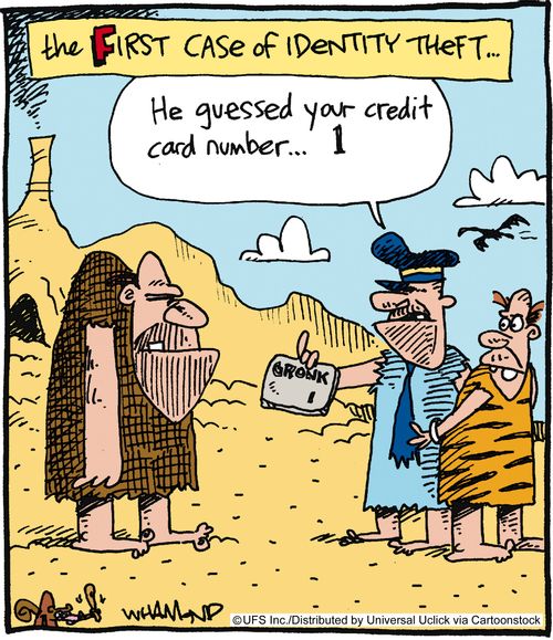 'He guessed your credit card number... 1.'