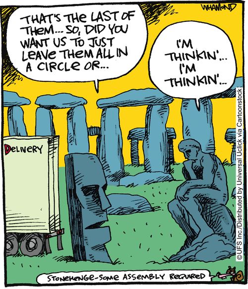 'That's the last of them. . . so, did you want us to just leave them all in a circle or. . .'
