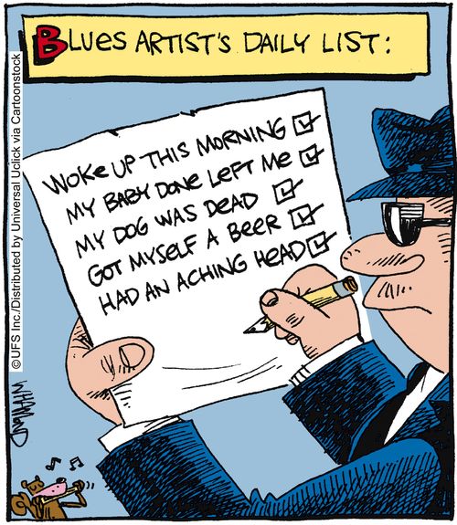 Blues artis's daily list