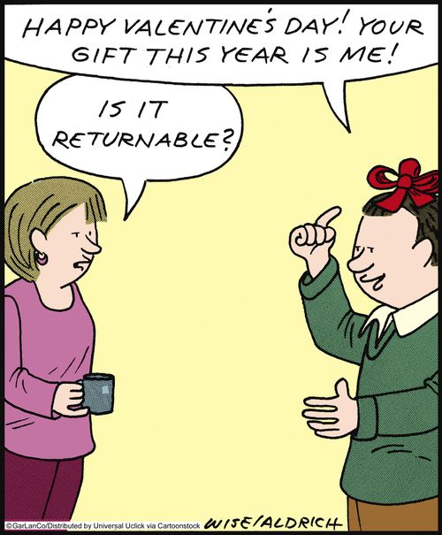 'Happy Valentine's Day! Your gift this year is me!'