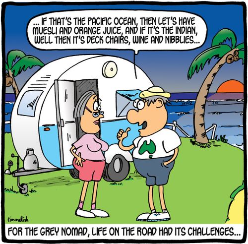 For the grey nomad, life on the road had its challenges.