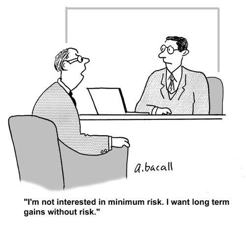 'I'm not interested in minimum risk. I want long term gains without risk.'