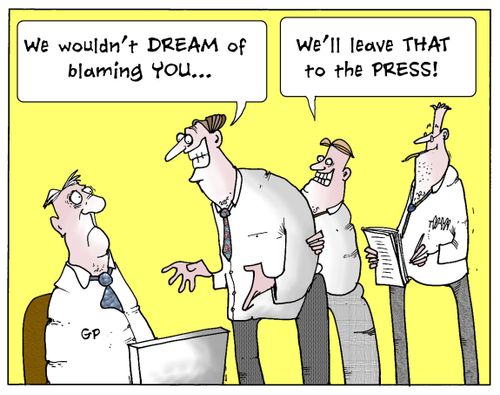 'We wouldn't dream of blaming you...'