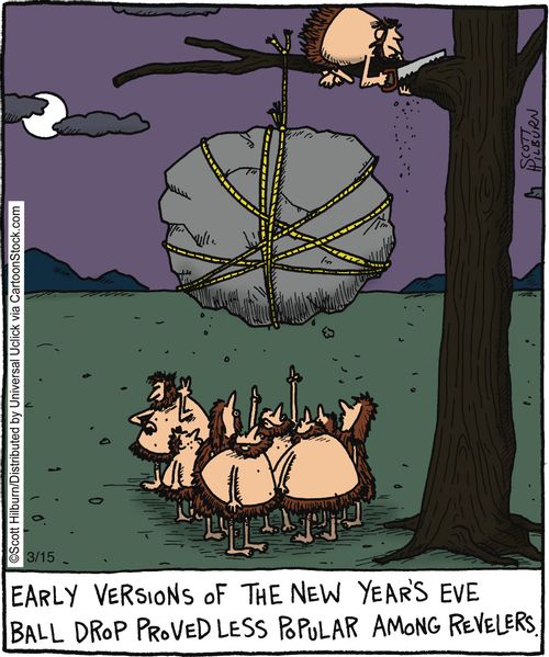 Early versions of the new year's eve ball drop proved less popular among revelers,