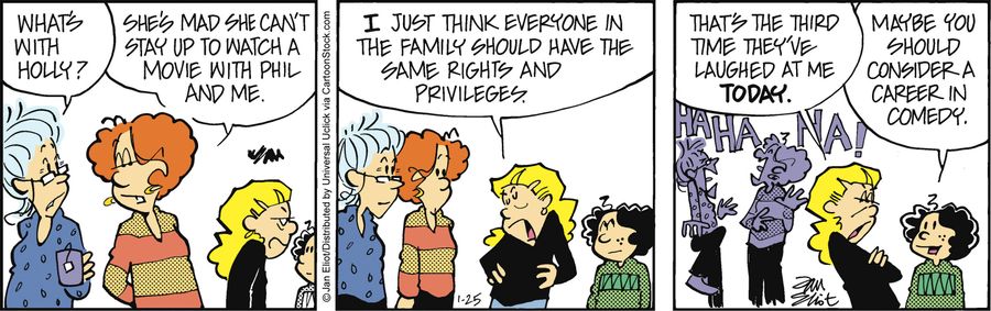 'I just think everyone in the family should have the same rights and privileges.'