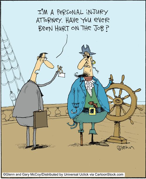 'I'm a personal injury attorney. Have you ever been hurt on the job?'