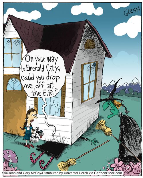 'On your way to Emerald City, could you drop me off at the E.R.?'