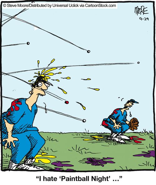 'I hate 'Paintball Night'...'
