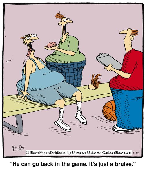'He can go back in the game. Its just a bruise.'