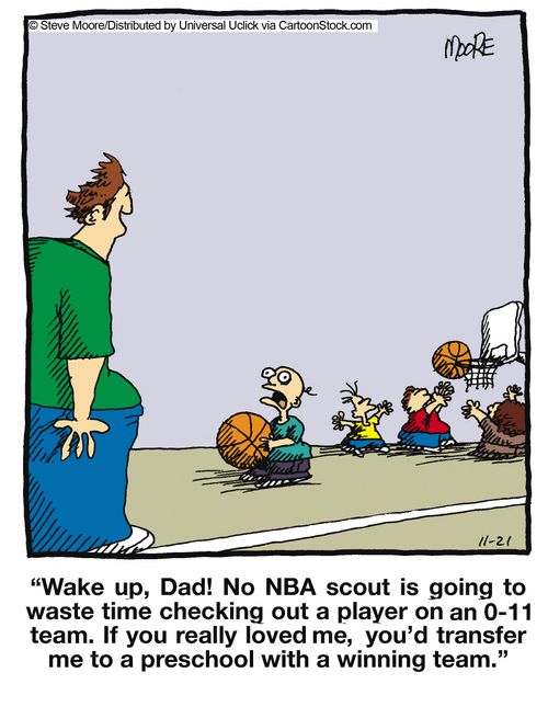 '...If you really loved me, you'd transfer me to a preschool with a winning team.'