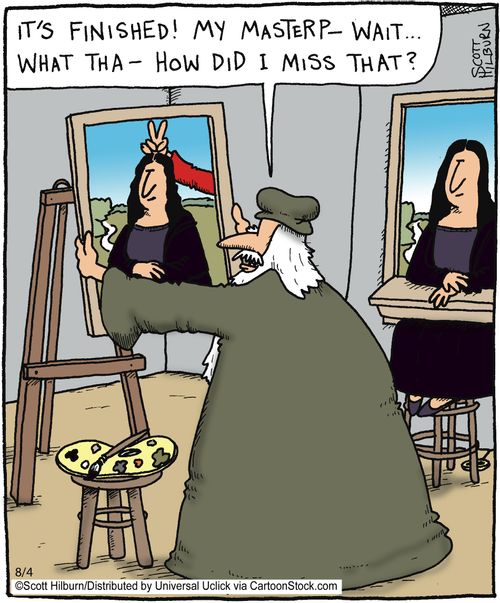 'It's finished, my masterpiece - wait...'