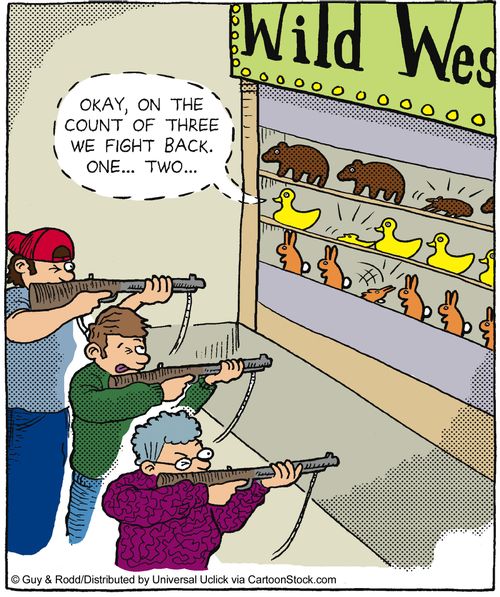 'Okay, on the count of three we fight back. One. . . Two. . .'
