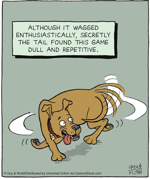 Although it wagged enthusiastically, secretly the tail found this game dull and repetitive.